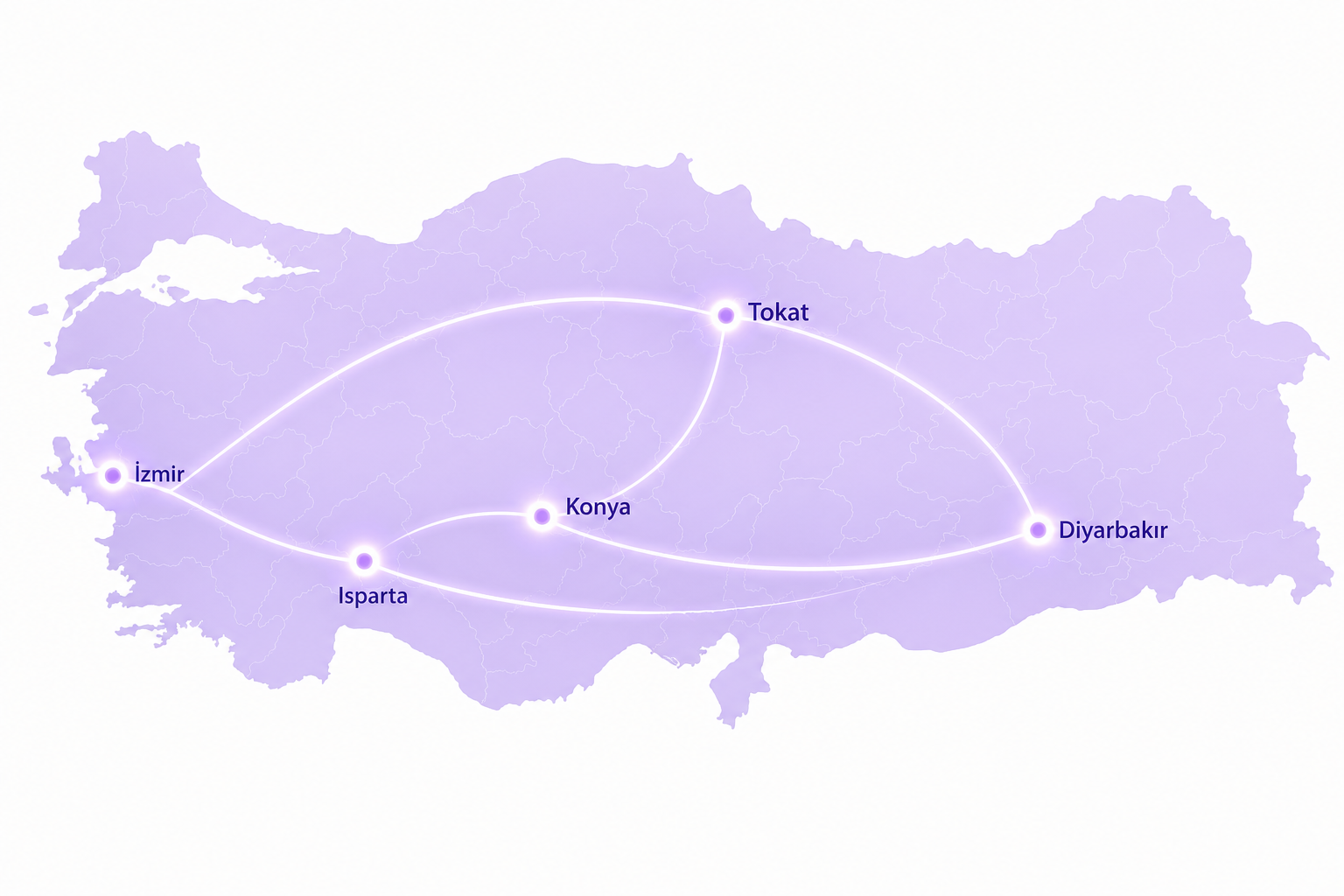 Proje illeri: Tokat, Isparta, İzmir, Konya, Diyarbakır
